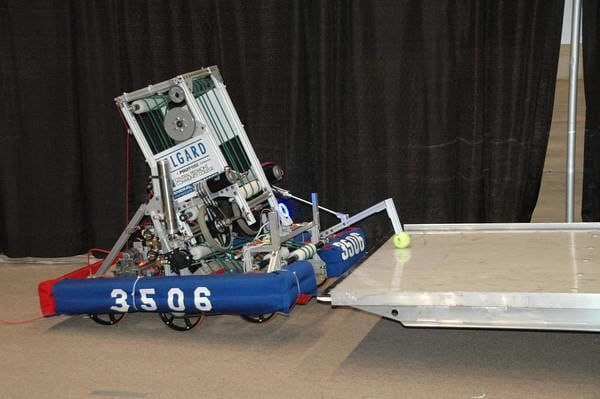 Chompa, the 2012 robot, on the competition field