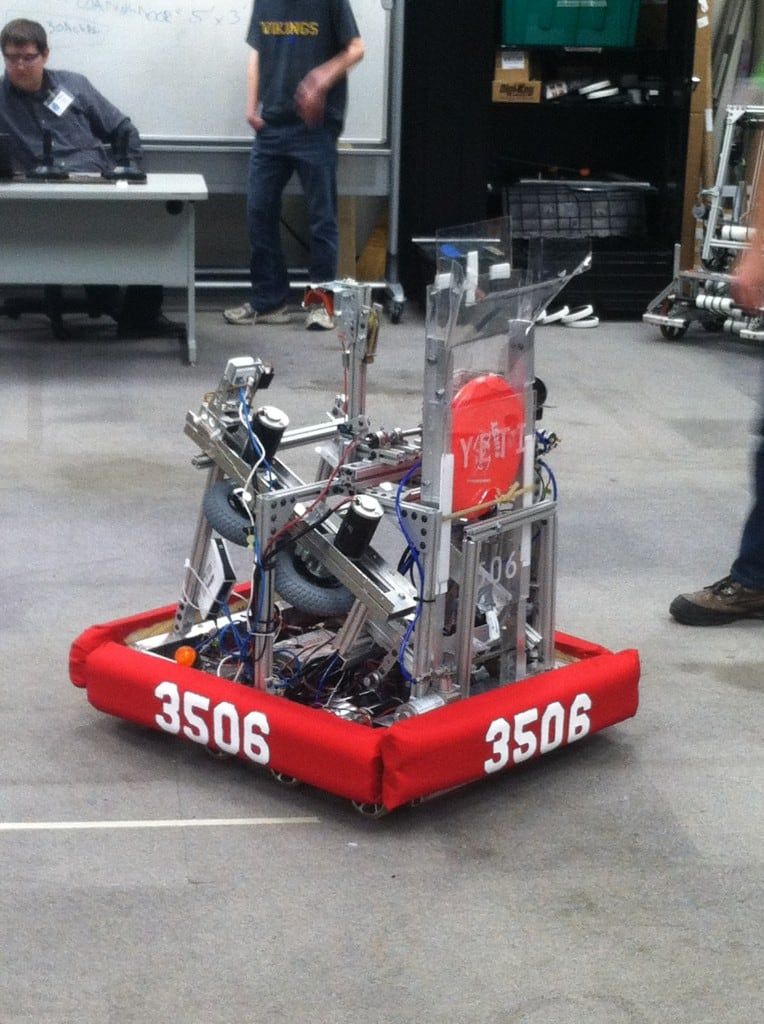 MoMo, the 2013 robot, on the competition field