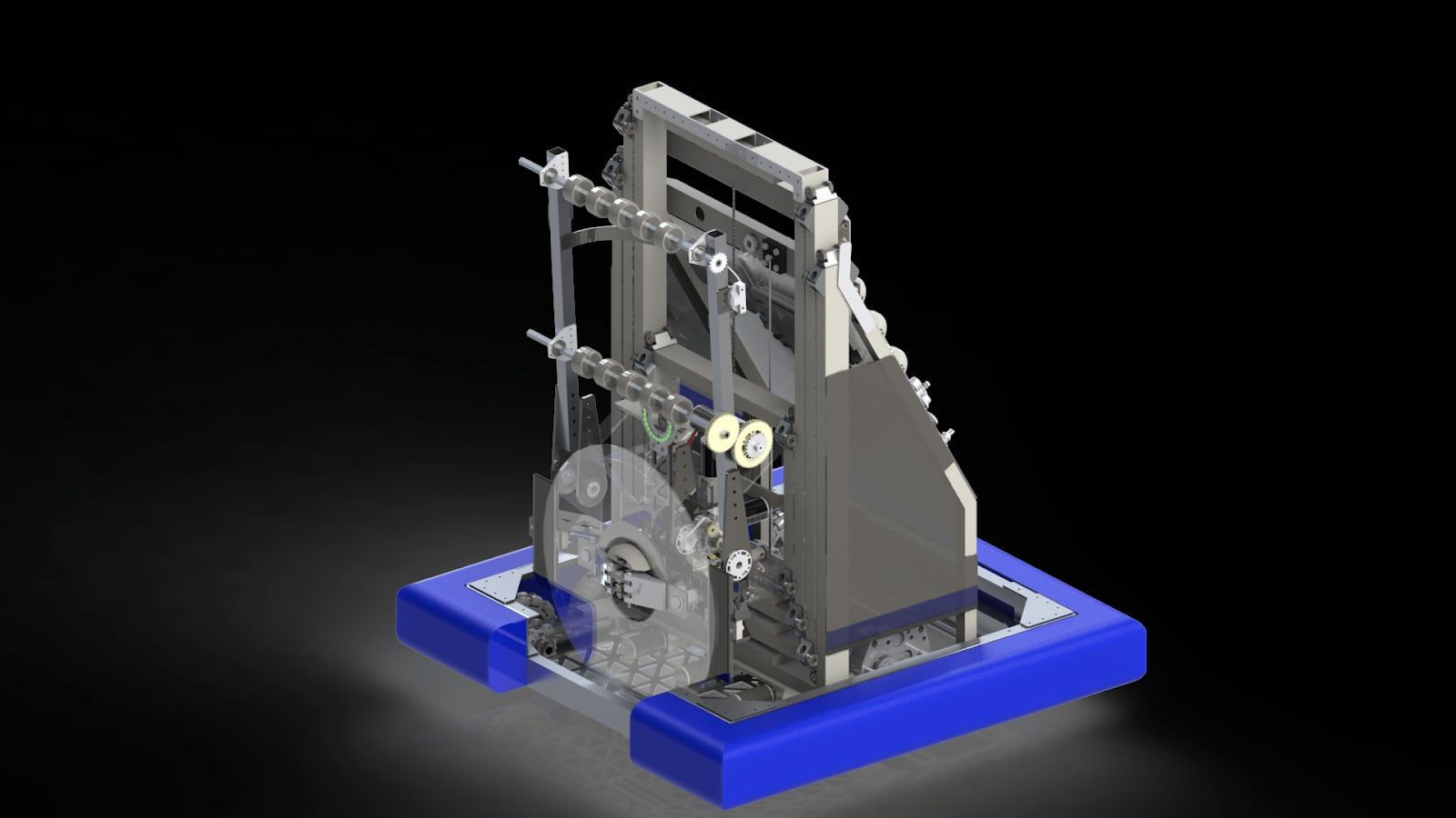 A CAD render of Polaris, the 2019 robot